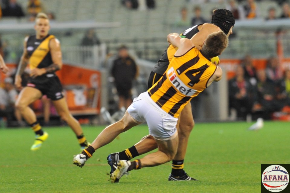 Grant Birchall tackles Ben Griffiths